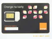 Orange na kartę sim wklejony 3 