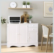 HOCSOK kredens biały – szafka stojąca z 3 szufladami i 2 drzwiami 