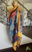 Jedwabna Chusta szal pareo sarong 180 cm x 90 cm plaża wakacje 