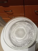 Patera misa szkło prasowane bąbelki PRL vintage retro