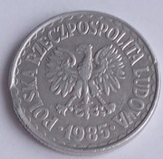 1 ZŁOTY 1985 -  WADA STEMPLA KONIEC TAŚMY