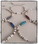 Bransoletka na nici jedwabnej z kamieni naturalnych boho KOLORY