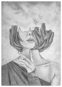 Rysunek: Twarz w chmurach