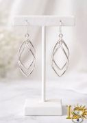 Kolczyki wiszące POSREBRZANE Ażurowe Krople Łezki