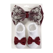 Opaska z kokardką +skarpetki 