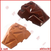 LEGO 64867 KLIN 4x4 skos skała brązowy średni nugat Ninjago Batman - 1 szt