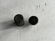 Mosiężna tarczka ogniowa do palnika i pokrętło.