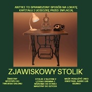 Stolik z nóżkami od starej maszyny do szycia