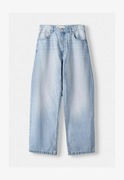 Bershka buggy S 36 29 szerokie nogawki jasne wide legs jeansy pull & bear
