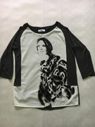 Bluzka damska ZARA roz.36-S,szara,biała,nadruk