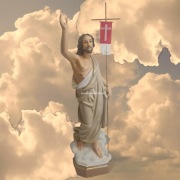 Figura Postać Jezus Chrystus Zmartwychwstały Szata Ecru 95cm 