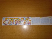 Instrukcja obsługi ulotka karteczka od kinder Robby Rabbits