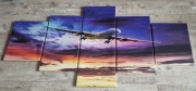 Obraz samolot 5 części wymiary 100 cm na 200 cm