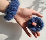 Ozdobna gumka do włosów, prezent na dzień kobiet, scrunchies moher-jedwab