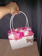 Flowerbox Torebeczka z róży mydlanych Box na każdą okazję 