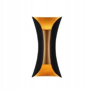 Kinkiet ścienny zewnętrzny ogrodowy LED czarny złoty tuba 20 cm Abigali