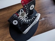 Wysokie Trampki Converse All Star High Czarne Skórzane 39.5 25 cm  Damskie