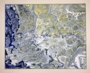 Obraz abstrakcja pouring akryl