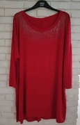 Piękna elastyczna tunika plus size xxxl 50 52 54 cyrkonie wawa