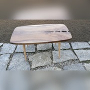 Ława z orzecha,coffee table, orzechowy, lata 60-te