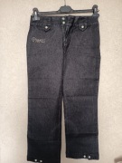 Spodnie jeans do kostek granatowo/ czarna rozm  27/33 opis