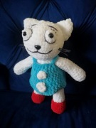 Kicia Kcia od mojej mamy handmade Miś na szydełku