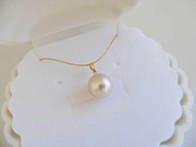 Perła South Sea morska 10.4mm 18k złoto wisiorek prezent Dzień Kobiet