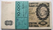 Paczka bankowa 500 złotych 1940 (tzw. Góral) - seria B - stan 1/1-