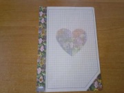 Karteczki do segregatora kartka A5 z albumu Kwiaty serce kwiatki