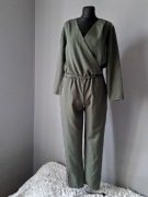 Piękny kombinezon 42/XL la vie khaki lampasy