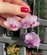 Set zestaw biżuterii z żywej orchidei real orchid jewellery - sofie