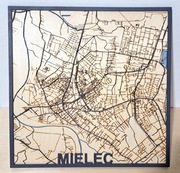 DREWNIANA MAPA MIASTA PERSONALIZOWANA PREZENT OZDOBA