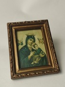 Drewniana rama obraz Matka Boska z Dzieciątkiem lata 30