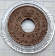 #2464 Brytyjska Afryka Wschodnia 1 cent 1962 piękna!