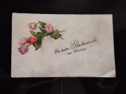 Pocztówka urodzinowa w języku niemieckim Dziergowitz 1929 rok