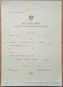 Świadectwo Liceum Ogólnokształcącego Czyste