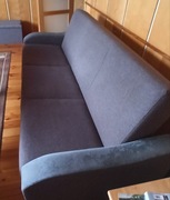 klasyczna wersalka i 2 fotele szary