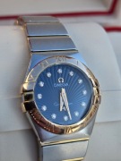 Omega Constellation 24mm Bicolor 18k z 12 diamentami  Full Set