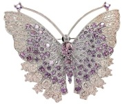 Broszka Motyl Cyrkonie Przypinka Pin Kryształki Złoty Super Prezent Gift