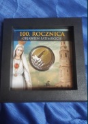 Moneta 100 rocznica objawień Fatimskich mennicza