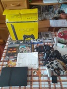 PS2 SLIM SCPH-75003 CAŁY ZESTAW KARTA MEMORY8MB+6 GRY+OPAKOWANIE ORYGINALNE