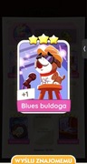 Monopoly Go Blues Buldoga karta naklejka set 15 3*