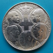30 drachm 1963 Grecja 100 rocznica pięciu greckich królów Srebro 0,835x18g
