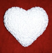 Serce gipsu serduszko gipsowe Dzień Mamy Taty