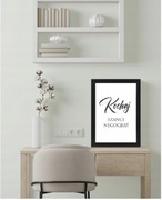 Obraz z napisami, plakat w ramie A3