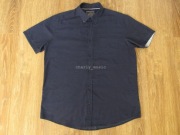 Koszula męska Reward, L, krótki rękaw, granatowa, stan bdb