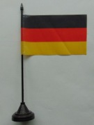 Flaga Niemiec na biurko 10x15 cm stojak 30cm