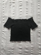 Hiszpanka bluzka czarna h&m