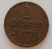 2 Pfennige 1926 Wolne Miasto Gdańsk Danzig - Oryginał.