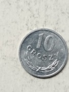 Moneta 10 groszy z roku 1980 . PRL.
